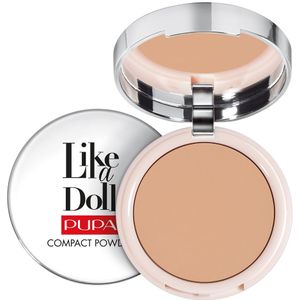 PUPA Compact Poeder Face Make-Up Like A Doll Nude Skin Compact Powder 005 Golden Honey