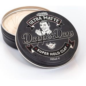 Dapper Dan - Ultramatte Haarklei - 100 ml - Langdurige Houdbaarheid - Subtiele Vanille- en Frambozengeur