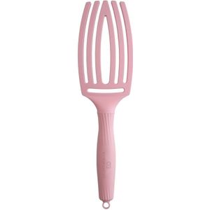 Olivia Garden Borstel Fingerbrush Boar & Nylon Soft Pink 1St