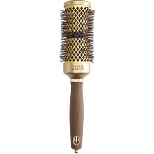 Olivia Garden Expert Blowout Borstel Curl Wavy Bristles Gold&Brown Brush Ø35mm