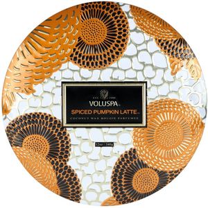 Voluspa Geurkaars Japonica Collection Spiced Pumpkin Latte 3 Wick Tin Candle