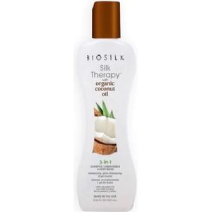 BioSilk Silk Therapy Organic Coconut Oil 3-in-1 Shampoo, Conditioner & Body Wash