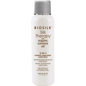 BioSilk Silk Therapy Organic Coconut Oil 3-in-1 Shampoo, Conditioner & Body Wash