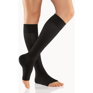 AktiVen Elegance Steunkousen (AD) Open Teenstuk Zwart