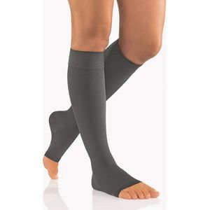 AktiVen Comfort Steunkousen (AD) Open Teenstuk Antraciet