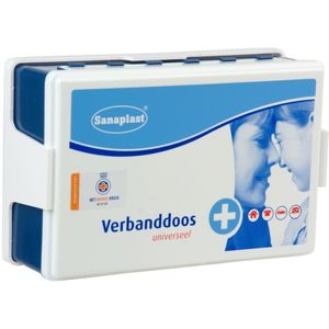 Oranje Kruis - Verbanddoos - Blauw - ABS - Inclusief Wandhouder