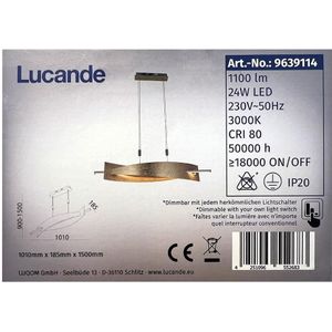 Lucande - Dimbare LED hanglamp aan een koord MARIJA LED/24W/230V