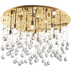 Ideal Lux-LED Kristallen plafondlamp MOONLIGHT 12xG9/3W/230V pr.60 cm goud