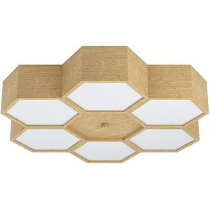 EGLO Mirlas Plafondlamp - E27 - 54 cm - Bruin/Wit