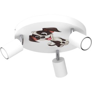 Spot voor kinderen FUN 3xGU10/8W/230V wit/hondje