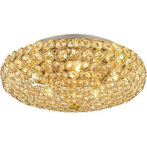 Ideal Lux - LED Kristallen plafondlamp KING 5xG9/3W/230V diameter 38 cm goud