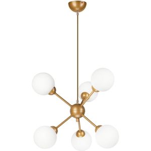 Hanglamp met vaste pendel RUBBY BALL 6xG9/5W/230V goud