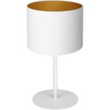 Tafellamp ARDEN 1xE27/60W/230V diameter 18 cm wit/gouden