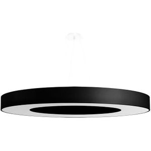 Sollux - Hanglamp aan een koord SATURNO SLIM 8x E27 / 60W / 230V d. 90 cm zwart