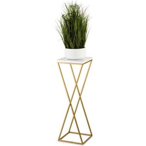 Bloemenstandaard LOFT 70x24 cm goud/wit