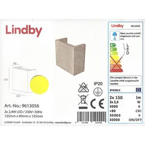 Lindby - LED Wandlamp YVA 2xLED/2,4W/230V