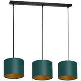 Hanglamp aan een koord ARDEN 3xE27/60W/230V groen/gouden