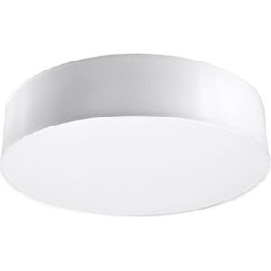 Witte Plafondverlichting DRUM 3x E27 / 23W / 230V diameter 40 cm