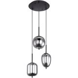 Globo 15345-3 - Hanglamp aan koord BLACKY 3xE14/40W/230V