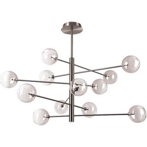 Ideal Lux - LED Hanglamp met vaste pendel EQUINOXE 12xG4/2W/230V diameter 128,1 cm chroom/gerookt