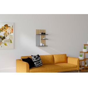 Wandplank NEZMA 60x40 cm beige/antraciet