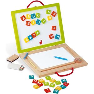 Janod - Koffer met een magneetbord 4in1