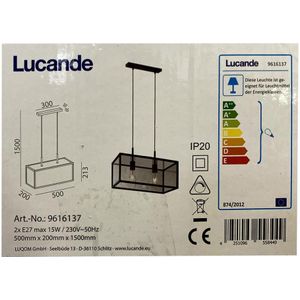 Lucande - Hanglamp aan een koord BEYZA 2xE27/15W/230