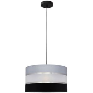 Hanglamp aan een koord HELEN 1xE27/60W/230V diameter 35 cm zwart/grijs/zilver