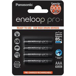 Panasonic Eneloop Pro BK-4HCDE/4BP - 4 st. Oplaadbare batterijen AAA Eneloop Pro NiMH/1