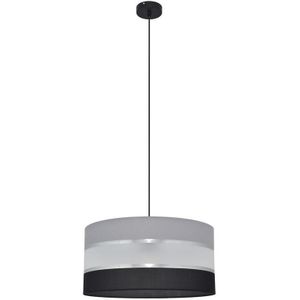 Hanglamp aan een koord HELEN 1xE27/60W/230V diameter 40 cm zwart/grijs/zilver
