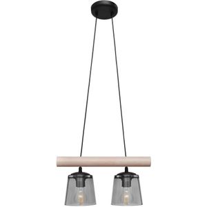 Hanglamp aan koord WOODSTOCK 2xE27/60W/230V