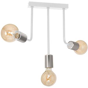 Hanglamp met vaste pendel CANDELA 3xE27/15W/230V wit