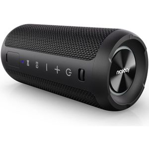 Niceboy Orion - Draadloze LED speaker 24W/2200mAh IPX7 zwart met microfoon