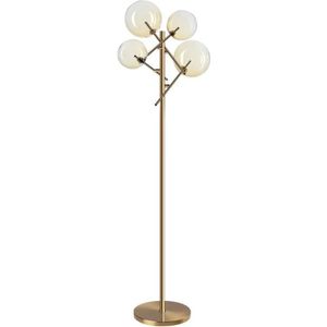 Ideal Lux - Staande LED Lamp EQUINOXE 4xG4/2W/230V messing/gerookt