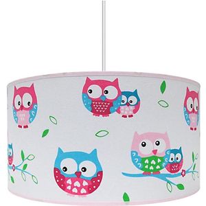 Hanglamp kinderkamer OWLS 1xE27/60W/230V wit