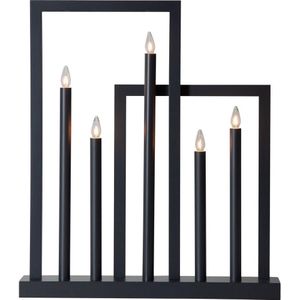 Eglo 410952 - Kerst Kandelaar FRAME 5xE10/3W/230V zwart