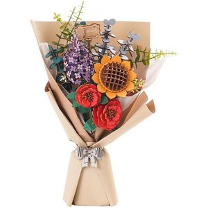 Robotime Flower Bouquet TW01H - Bloemen - Boeket - Knutselen - Houten bouwpakket - Volwassenen