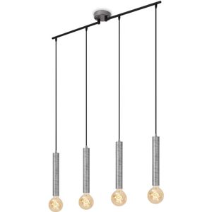 Briloner - Hanglamp aan een koord LONGA 4xE27/60W/230V zilver