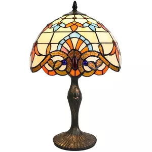 Tiffanystijl Staande Lamp W16H64 Inch Hoge Glasinlood Lampenkap 2 Antieke Leesverlichting - Handgemaakte Meesterwerken bij Tiffanystijl Staande Lamp W16H64 Inch Hoge Glasinlood Lampenkap 2 Antieke Leesverlichting - Handgemaakte Meesterwerken bij