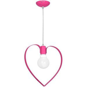 Roze Hanglamp kinderkamer LOVE 1x E27 / 60W / 230V