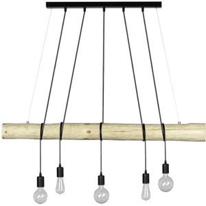 Spot-Light 69314504 - Hanglamp aan koord TRABO 5xE27/60W/230V grenen