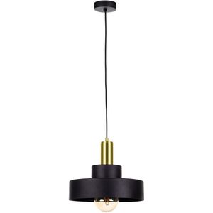 Hanglamp aan koord IZA 1xE27/60W/230V zwart/gouden
