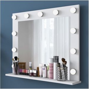 muur spiegel met een plank RANI 90x71,8 cm wit