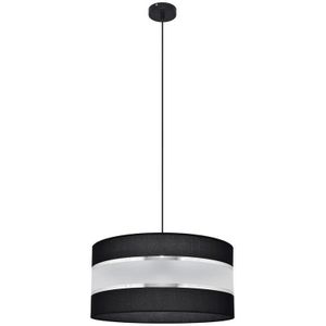 Hanglamp aan een koord HELEN 1xE27/60W/230V diameter 40 cm zwart/zilver