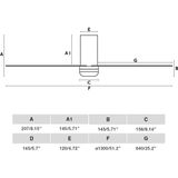 Plafondventilator - Zwart - Staal