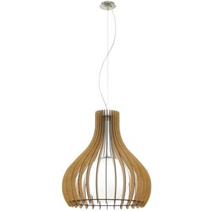 Eglo 61719 - Hanglamp aan een koord TINDORI 1xE27/60W/230V diameter 60 cm bruin