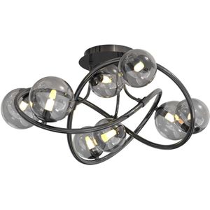 Wofi 9014-805 - LED Bevestigde Hanglamp NANCY 8xG9/3,5W/230V zwart chroom