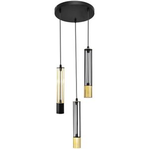 LED Hanglamp aan een koord BARS 3xGU10/4,8W/230V zwart/goud