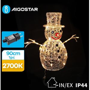 Aigostar-LED Kerstdecoratie voor buiten LED/3,6W/31/230V 2700K 90cm IP44 sneeuwpop