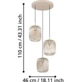 EGLO Romazzina Hanglamp - Zandkleur - Staal - E27